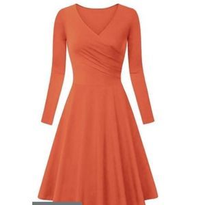 Haute Edition Women’s  V-Neck Skater Dress
